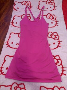 Hot Pink Spaghetti Strap Mini Dress